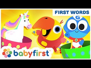 Toddler Learning Video w Color Crew & Larry | Learn ABC Alphabet w Unicorn for Kids | BabyFirst TV