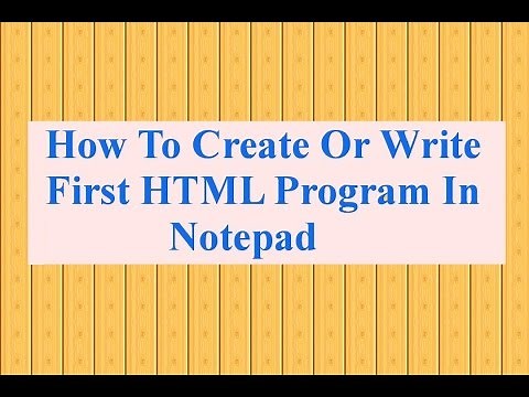 How to Create Or Make Your First HTML Website Using Notepad Tutorial 1 (step by step)