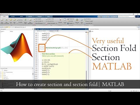 How to create sections in MATLAB program | MATLAB Programming | MATLAB TUTORIAL