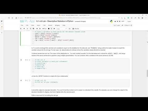 3.1.4.6 Lab - Descriptive Statistics in Python