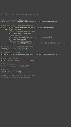 simple web server #python #showcase