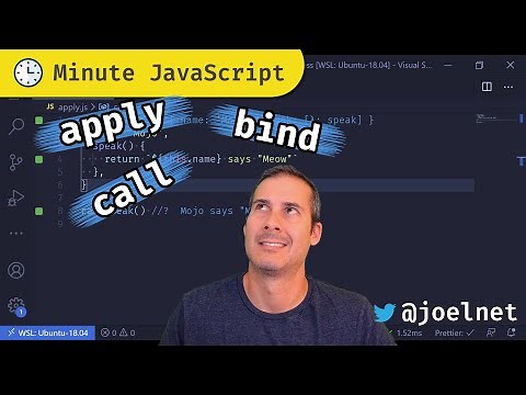 Minute JavaScript - Apply Bind Call function methods