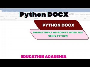 Formatting a word file using Python