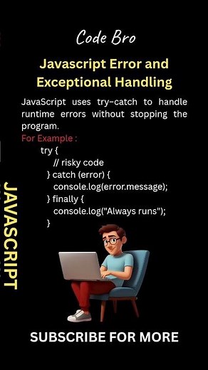 JavaScript Error & Exception Handling in 30 Seconds | try…catch Explained