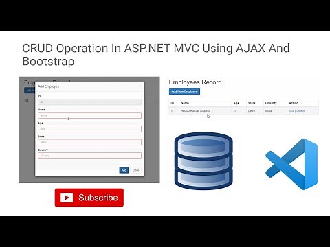 Asp.net MVC Tutorial - CRUD Operation Using AJAX and BOOTSTRAP in visual studio 2019
