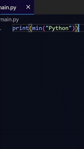 Print smallest char(ASCII) from string using Python #coding #python #programming
