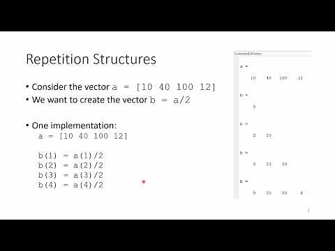MATLAB Repetition Structures: Review (1/3)