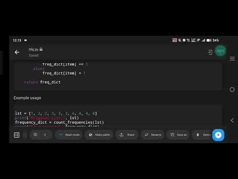 Python Program to Count Frequencies in a List Using Dictionary