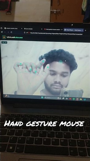 hand gesture mouse 🤌 using html CSS and JavaScript ll mini web development project #mobileweb