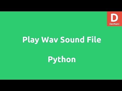 Play WAV Sound File using Python