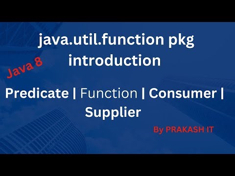 01-Predefined Functional Interface Introduction(java.util.function package) | Java 8 Tutorial