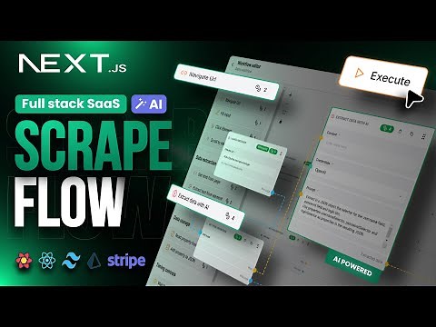 Full stack SaaS ScrapeFlow: NextJs course with React, Typescript , React-Flow, Prisma, ReactQuery