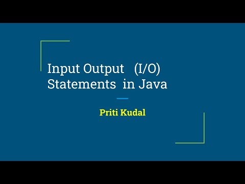 3 Input Output Statements in Java