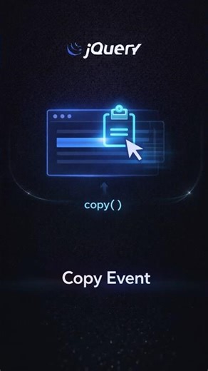 jQuery Copy Event 🔥 Detect Text Copy Action #coding #shorts