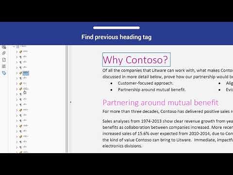 PDF Accessibility: Headings