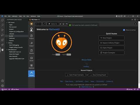VS Code PlatformIO IDE Arduino LED blink Tutorial