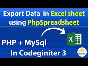 how to export data in excel in codeigniter 3