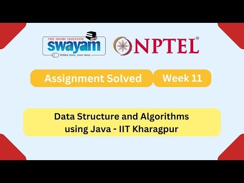 Data Structure And Algorithms Using Java Week 11 || NPTEL ANSWERS | My Swayam | #nptel2025 #myswayam