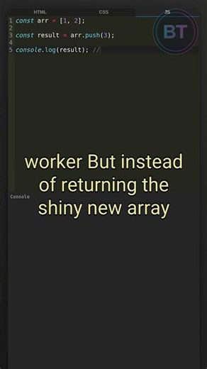 Why arr.push() Returns a Number #javascript