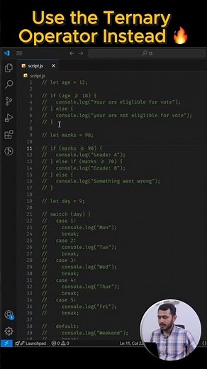 Use of Ternary Operator in JavaScript