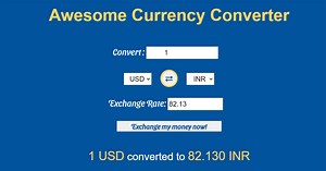Currency Converter Using HTML,CSS JavaScript (Source Code)