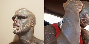 'Black Alien' can't get a job due to extreme tattoos and body modifications