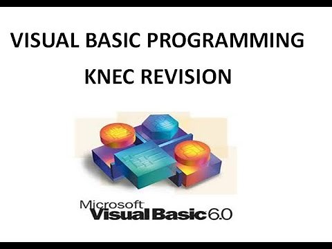 Visual Basic Programming March/April 2024 Knec revision