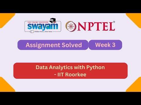 Data Analytics with Python Week 3 || NPTEL ANSWERS 2026 #nptel #nptel2026 #myswayam