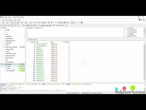 Tutorial HeidiSQL with MariaDB and MySQL Part 8 Save SQL query to file and snippet
