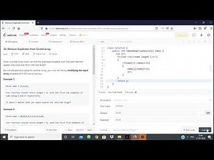 LeetCode 26 Remove Duplicates from Sorted Array | Coding Interview Problem