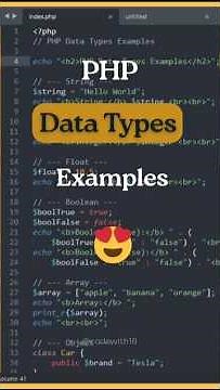PHP Data Types Explained with Examples 📊 | Learn PHP in 60 Seconds #shorts #coding #php