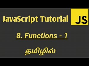 JavaScript Functions in Tamil | Named and Anonymous Function in JavaScript in Tamil