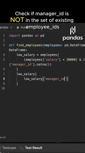 Solve SQL Problems in Python? (LeetCode 1978 Pandas) 🐼 #shorts