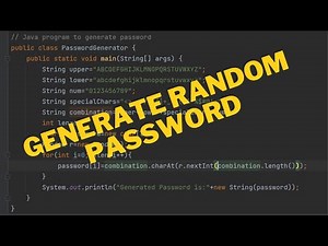 Random Password Generator in Java |Generate Password using Java