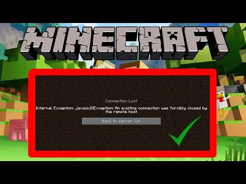 SOLUCIÓN Conexión pérdida ERROR en Minecraft | internal exception java.net.socketexception