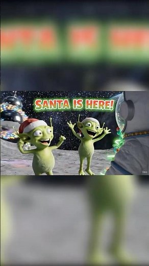 Santa is Here Moon surprise👽#aliens #funny #youtubeshorts