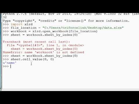 How to read Excel files with Python (xlrd tutorial)