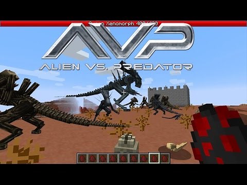 Minecraft AVP Aliens vs Predator Mod Showcase - Epic Guns!