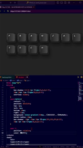 Can I create KeyBoard using CSS only!😳 | #shorts #html #css #javascript