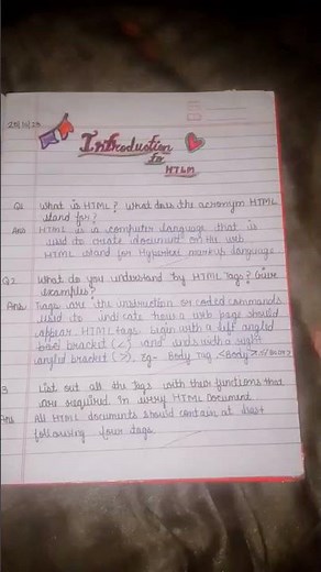 class 7 computer 🖥️💻 chapter - Introduction to HTML