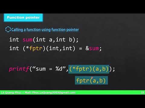 Con trỏ hàm & mảng con trỏ hàm | Function Pointer | Array of Function Pointers