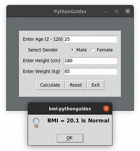 BMI Calculator Using Python Tkinter