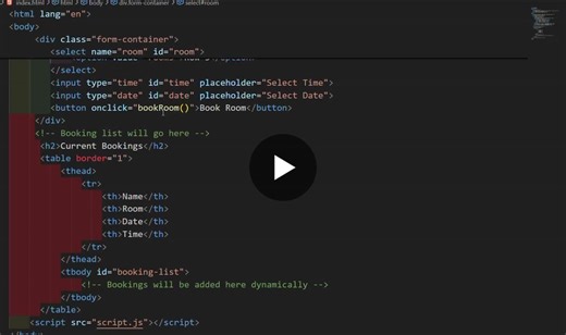 🚀 Just Built a Study Room Booking System using HTML, CSS JavaScript! I recently worked on a mini project where I developed a Study Room Booking System to strengthen my frontend development skills.… | Abhijeet Suryawanshi