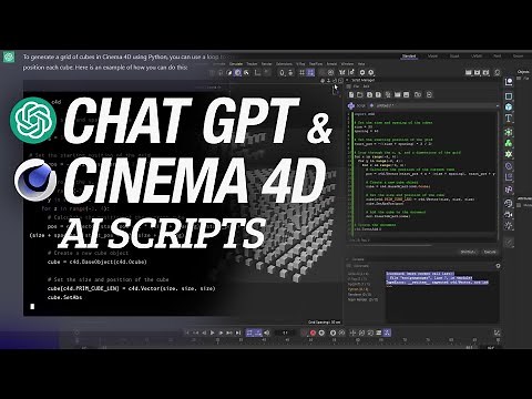 Chat GPT with Cinema 4d AI write python scripts for Cinema 4d