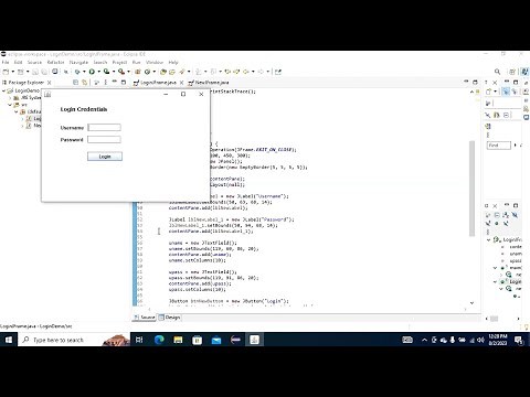 How to Create Simple Login Form Using Java Eclipse | Eclipse Java Tutorial