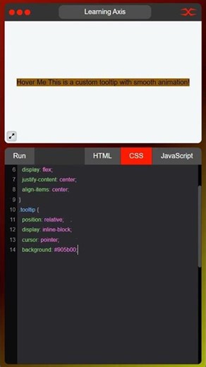 Custom Tooltip Component | HTML CSS