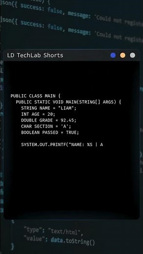 Learn Java FORMAT OUTPUT in a minute | LDTechLab Shorts #javaprogramming #education #codeprep