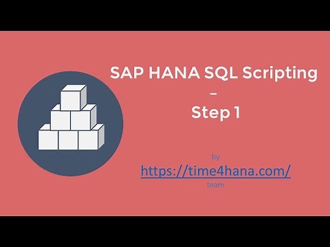 Intro: SAP HANA SQL & SQL Scripting - Step 1 course
