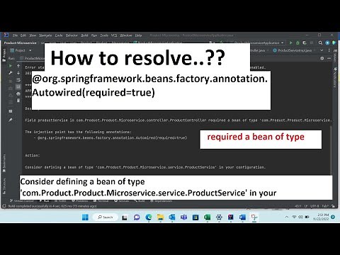 How to resolve-- @org.springframework.beans.factory.annotation.Autowired(required=true)
