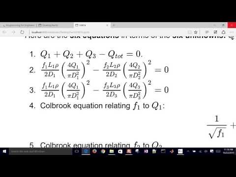 Python Solves Flow in Parallel Pipes